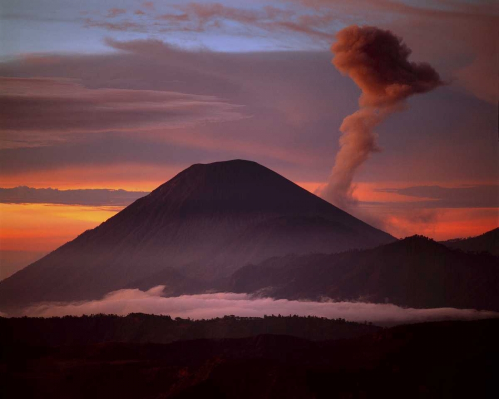 Indonesia Mt Semeru emits a plume of smoke art print by Jim Zuckerman for $57.95 CAD