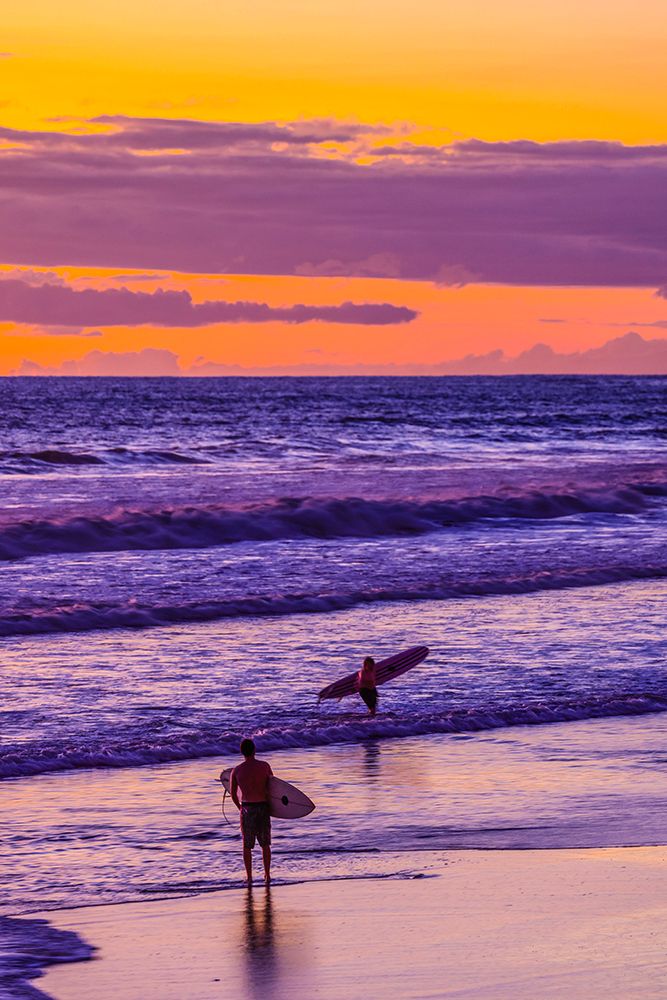 Golden light of the setting sun reflects a gold glow on the beach at Pererenan Beach-Bali art print by Greg Johnston for $57.95 CAD