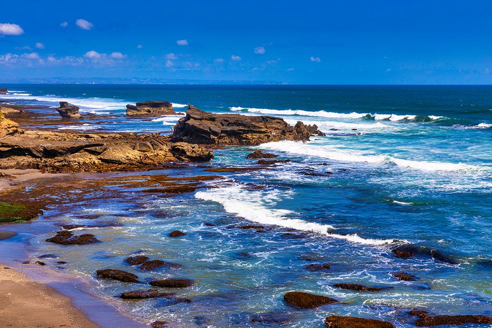 Sunset at rocky shoreline of Love Beach. art print by Greg Johnston for $57.95 CAD