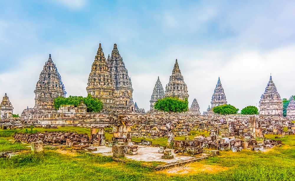 Candi Prambanan, Java, Indonesia. Some of the more than 500 temples of the ancient Hindu temples. art print by Murray McCallum for $57.95 CAD
