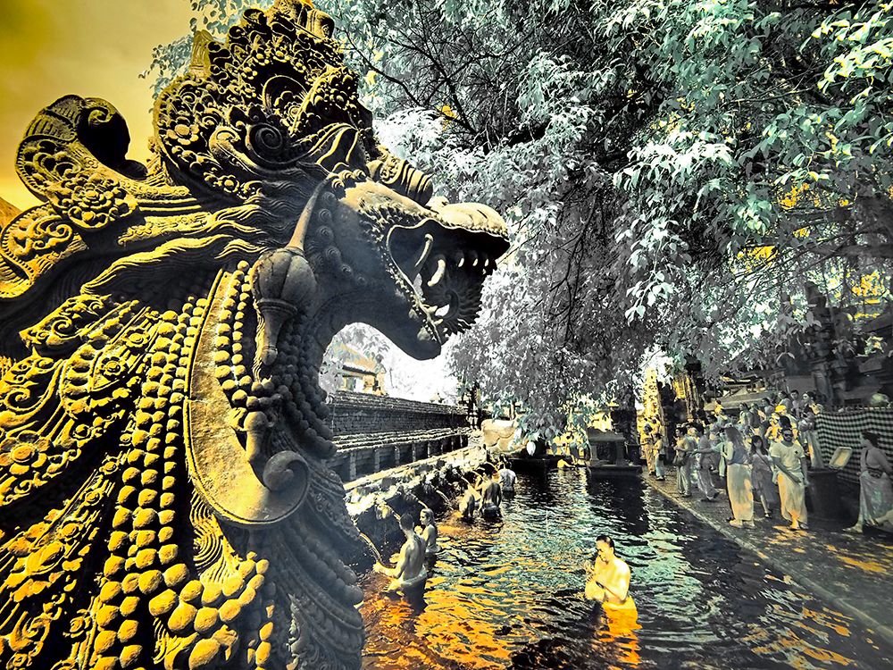 Indonesia-Bali-Ubud-Pura Tirta Empul Temple-bath in Tampaksiring sacred spring art print by Terry Eggers for $57.95 CAD