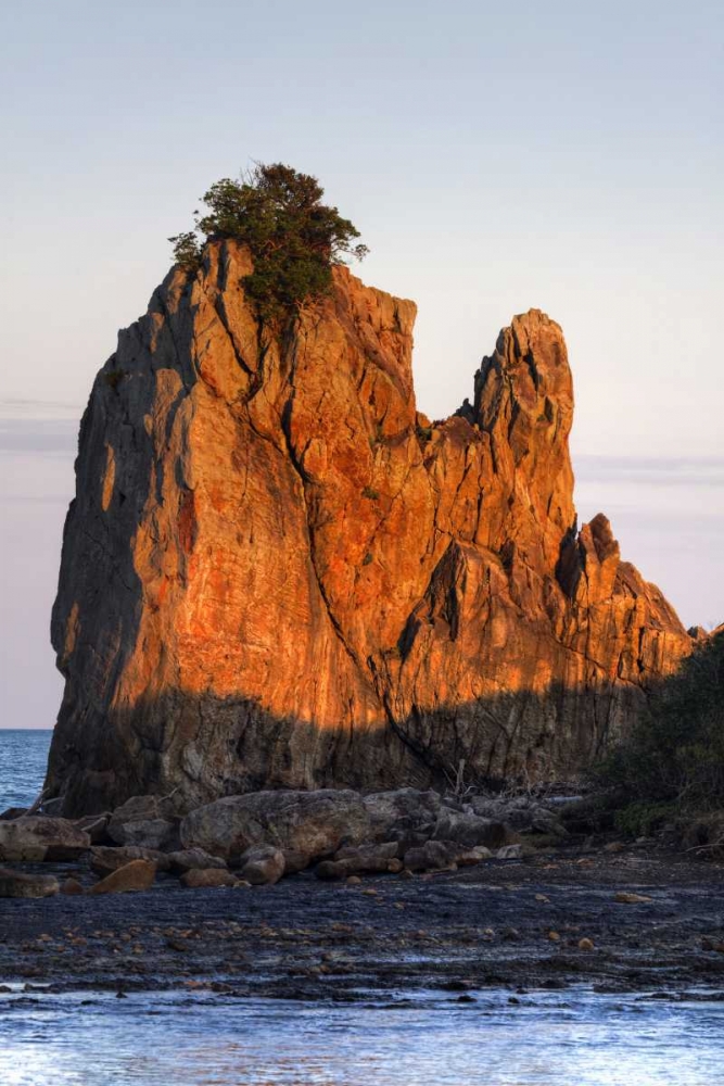 Japan, Wakagama  Hashiguiiwa Rocks at sunset art print by Dennis Flaherty for $57.95 CAD