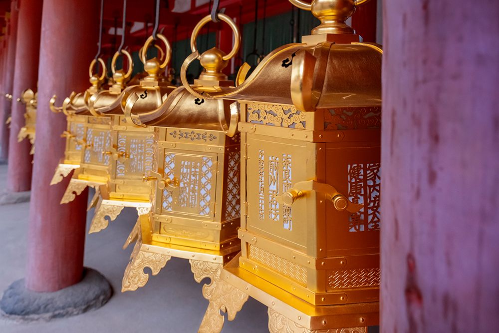 Bronze lanterns, Kasuga Taisha shrine, Nara, Japan art print by Jim Engelbrecht for $57.95 CAD