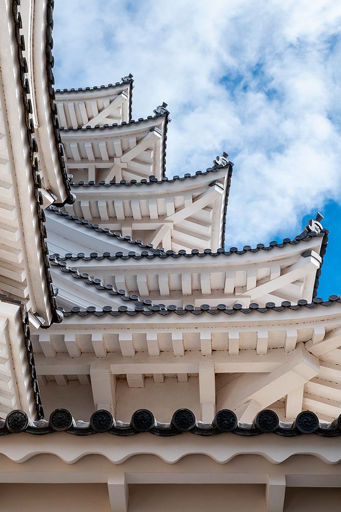 Detail of Himeji Castle roof line, Himeji, Japan art print by Lisa Engelbrecht for $57.95 CAD