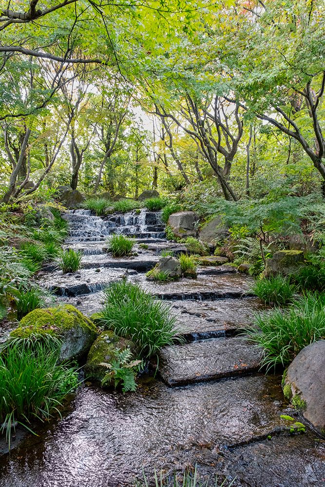 Waterfall in Koko-en Garden, Himeji, Japan art print by Lisa Engelbrecht for $57.95 CAD