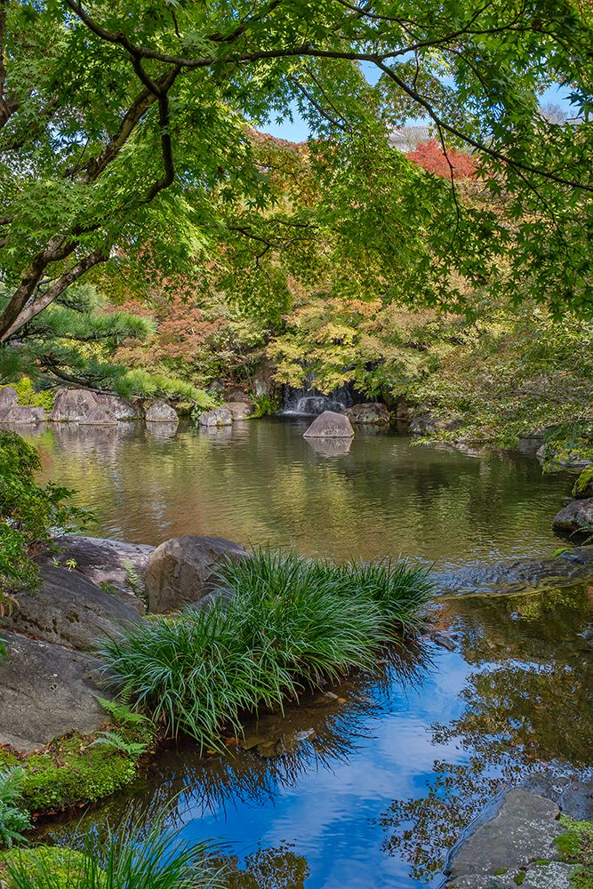 Waterfall in Koko-en Garden, Himeji, Japan art print by Lisa Engelbrecht for $57.95 CAD
