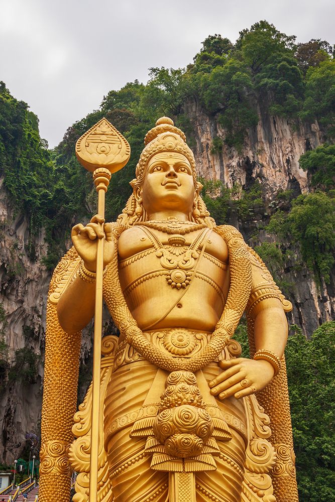 Kuala Lumpur- West Malaysia. Batu caves. The worlds tallest statue of Murugan- a Hindu deity art print by Tom Haseltine for $57.95 CAD