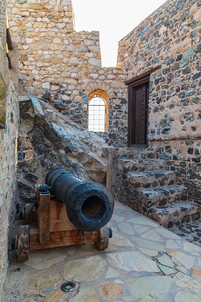 Middle East-Arabian Peninsula-Oman-Muscat-Muttrah-Ancient cannon at Muttrah Fort art print by Emily Wilson for $57.95 CAD