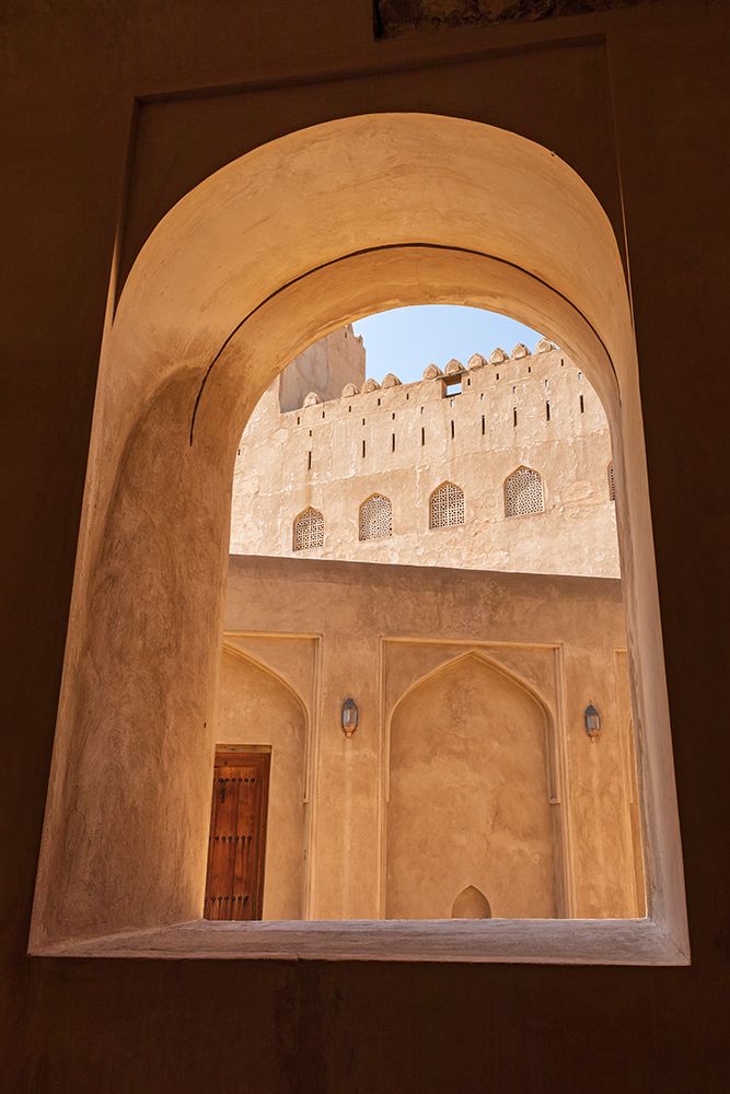 Middle East-Arabian Peninsula-Oman-Ad Dakhiliyah-Bahla-View through a window in Jabreen Castle art print by Emily Wilson for $57.95 CAD