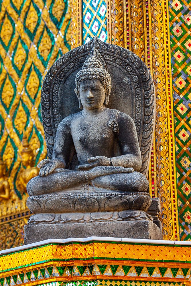 Thailand- Bangkok. Buddha statue at Wat Phra Kaew (Temple of The Emerald Buddha). art print by Tom Haseltine for $57.95 CAD