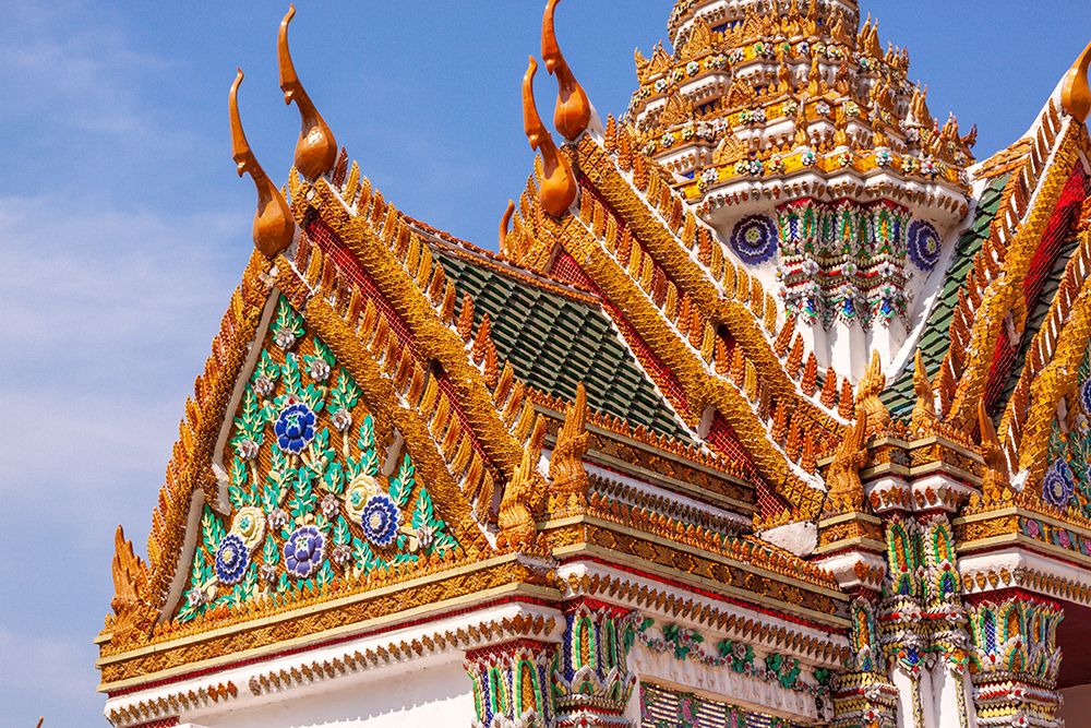 Thailand- Bangkok. Wat Phra Kaew (Temple of The Emerald Buddha). Ornate roof. art print by Tom Haseltine for $57.95 CAD