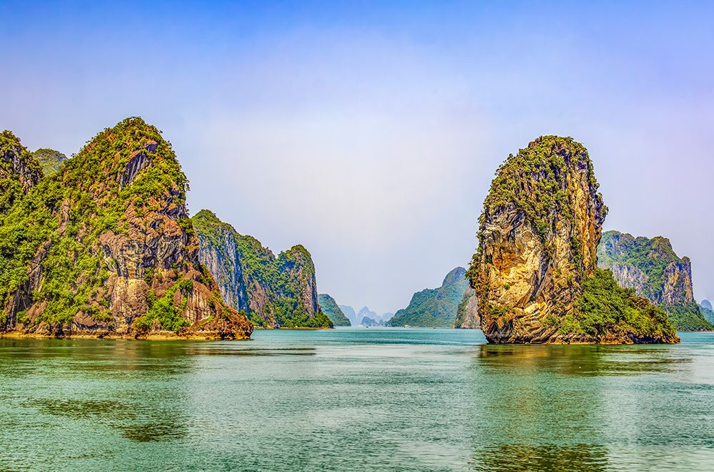 Ha Long Bay, Vietnam. Landscape view of limestone karsts and islets of the UNESCO Heritage Site. art print by Murray McCallum for $57.95 CAD
