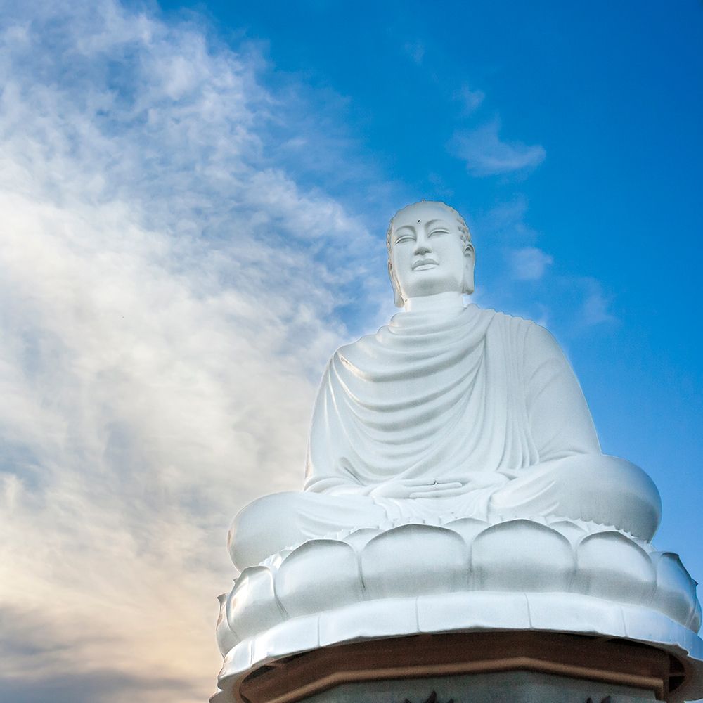 Nha Trang-South Central Vietnam-White Buddha statue art print by Tom Haseltine for $57.95 CAD