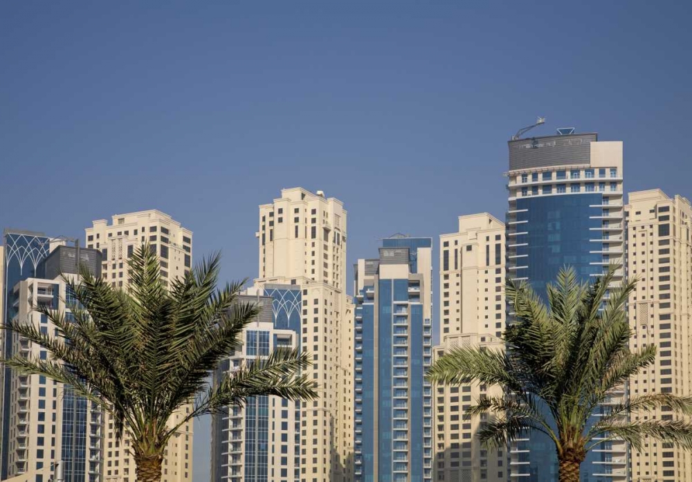 UAE, Dubai Towers of Jumeirah Beach Residence art print by Bill Young for $57.95 CAD