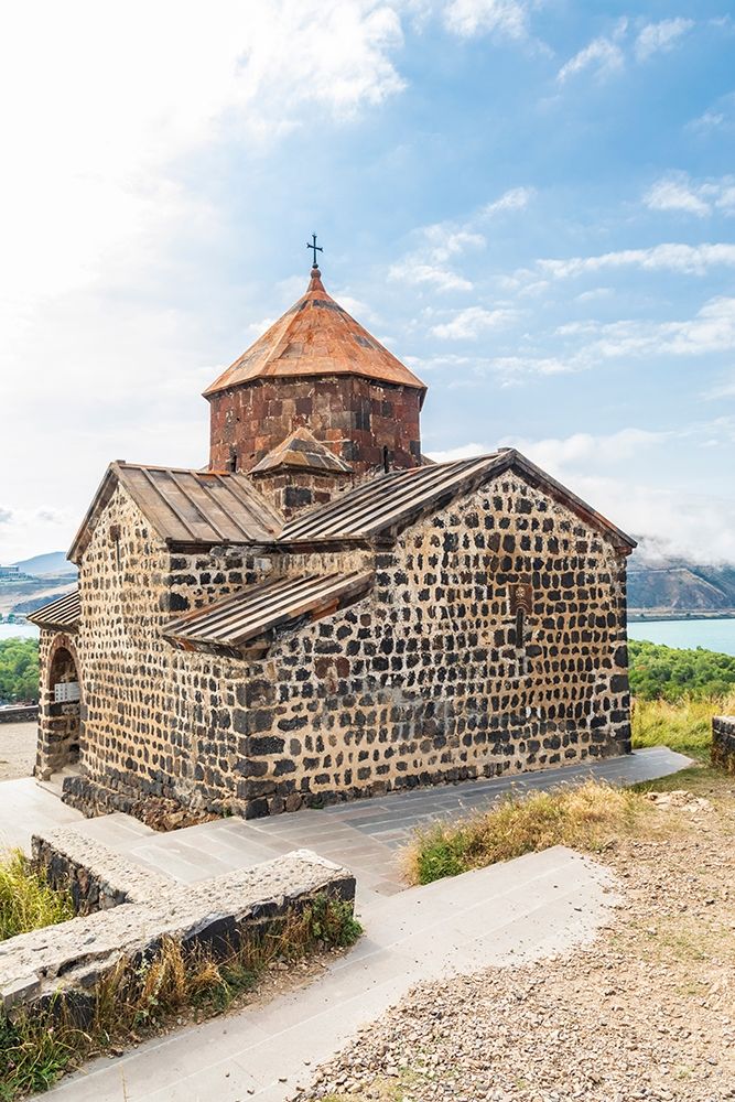Armenia-Sevan The church of Surp Astvatsatsin at the Sevanavank Monastery complex on Lake Sevan art print by Emily Wilson for $57.95 CAD