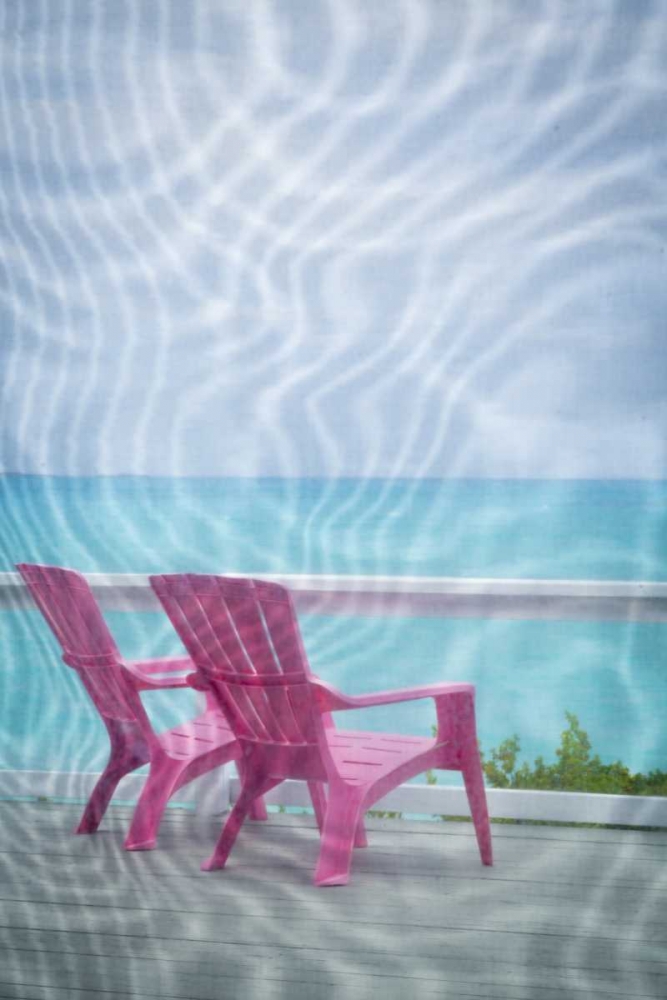 Bahamas, Little Exuma Island Deck chairs art print by Don Paulson for $57.95 CAD