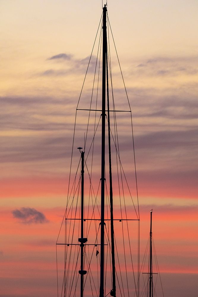 Caribbean-Grenada-Saint Vincent Sailboat mast at sunset art print by Jaynes Gallery for $57.95 CAD
