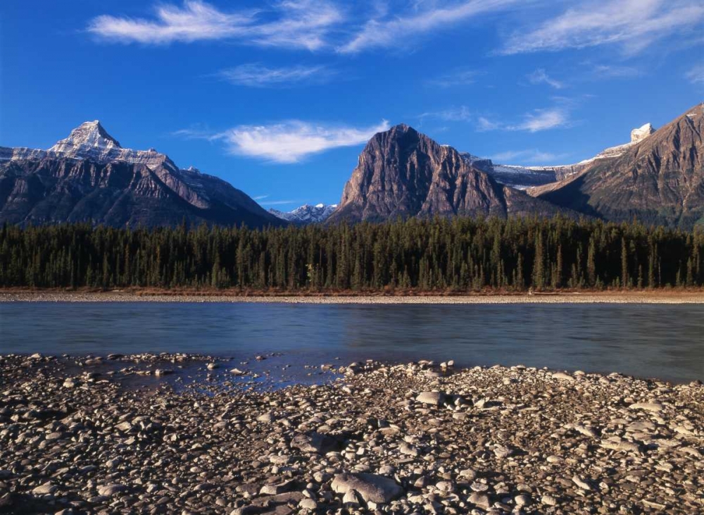 Canada, Athabasca River and Canadian Rockies art print by Mike Grandmaison for $57.95 CAD