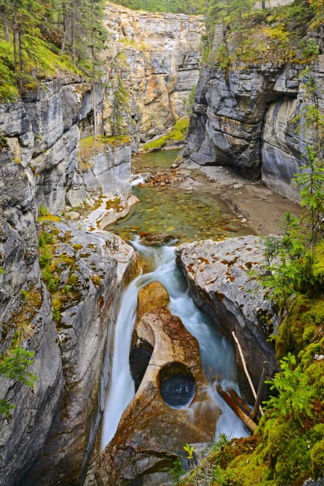 Canada, Jasper NP Maligne River in the Canyon art print by Mike Grandmaison for $57.95 CAD