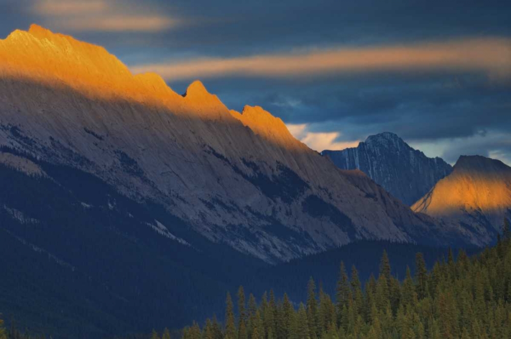 Canada, Jasper NP Sunset over a mountain summit art print by Mike Grandmaison for $57.95 CAD