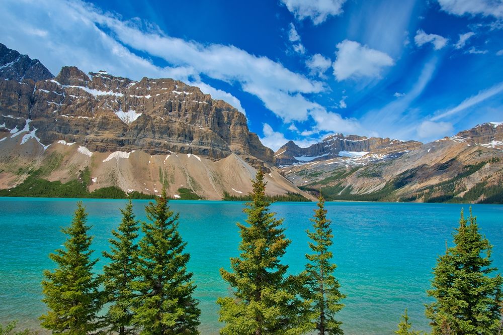 Canada-Alberta-Banff National Park Bow Lake and Crowfoot Mountain landscape art print by Jaynes Gallery for $57.95 CAD