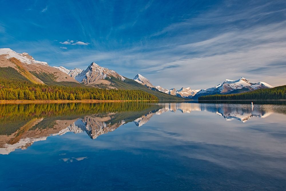Canada-Alberta-Jasper National Park Reflections in Maligne Lake art print by Jaynes Gallery for $57.95 CAD