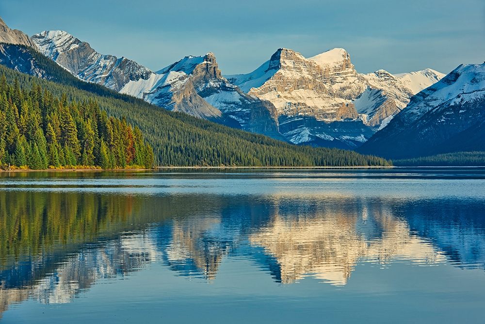 Canada-Alberta-Jasper National Park Reflections in Maligne Lake art print by Jaynes Gallery for $57.95 CAD