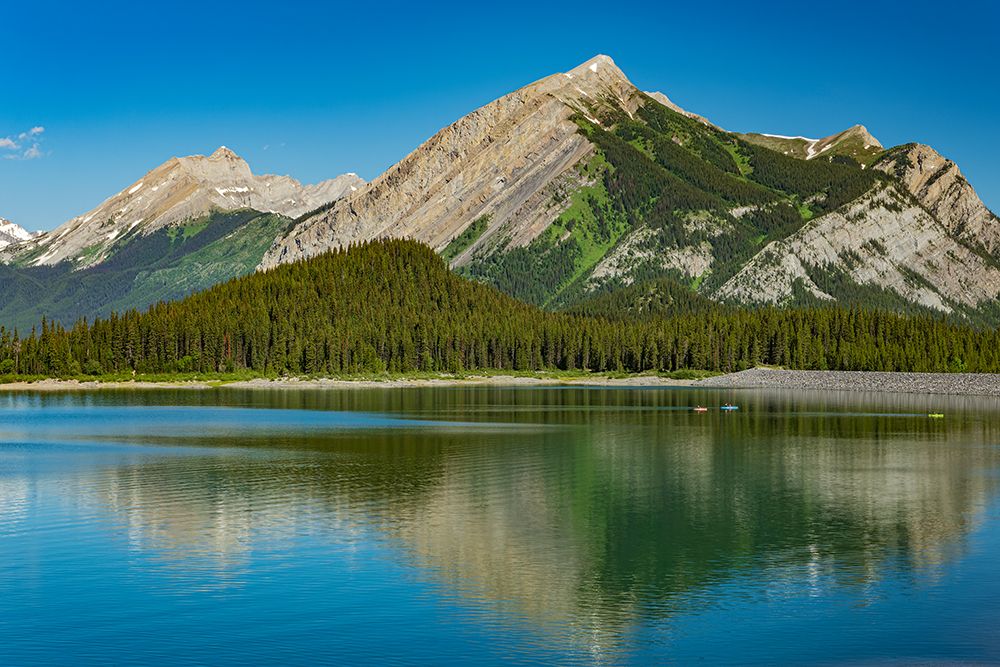 Canada-Alberta-Kananaskis Country Upper Kananaskis Lake and mountains art print by Jaynes Gallery for $57.95 CAD