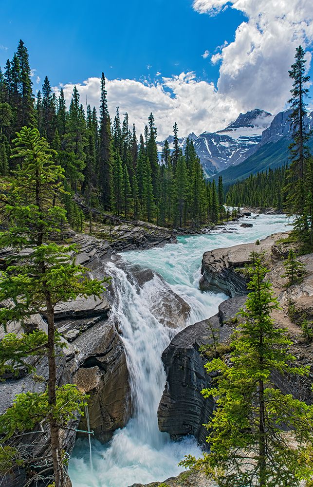 Canada-Alberta-Banff National Park Waterfall in Mistaya Canyon art print by Jaynes Gallery for $57.95 CAD
