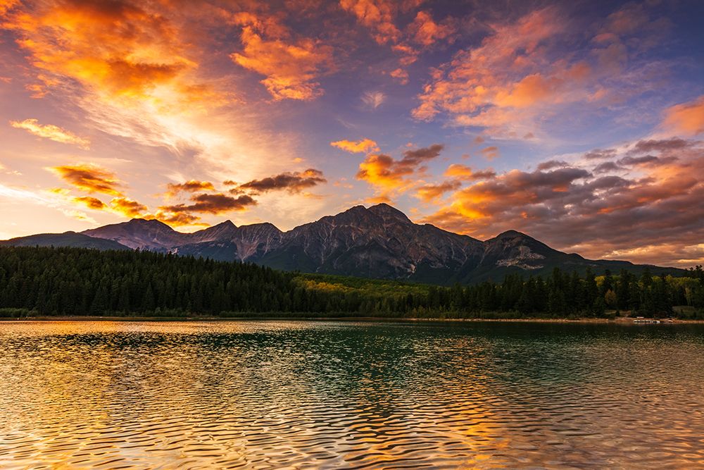 Sunset at Patricia Lake-Jasper National Park-Alberta-Canada art print by Russ Bishop for $57.95 CAD
