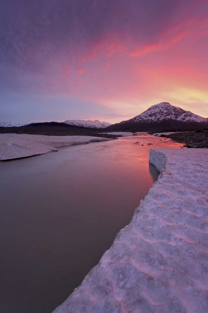 Canada, BC, View of Alsek River at sunset art print by Don Paulson for $57.95 CAD