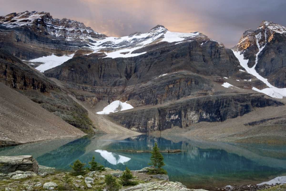 Canada, BC, Yoho NP Lake Oesa and mountains art print by Don Paulson for $57.95 CAD