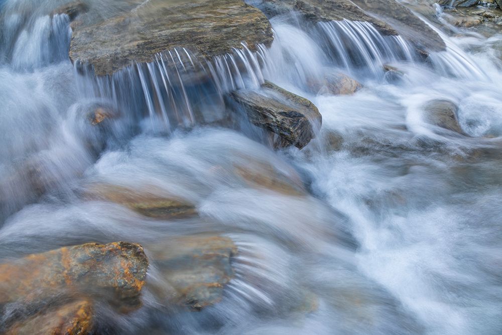 Canada, British Columbia, Selkirk Mountains. Close-up of cascading stream. art print by Jaynes Gallery for $57.95 CAD
