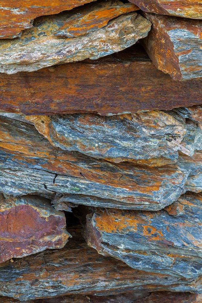 Canada, British Columbia, Selkirk Mountains. Close-up of stacked stones. art print by Jaynes Gallery for $57.95 CAD