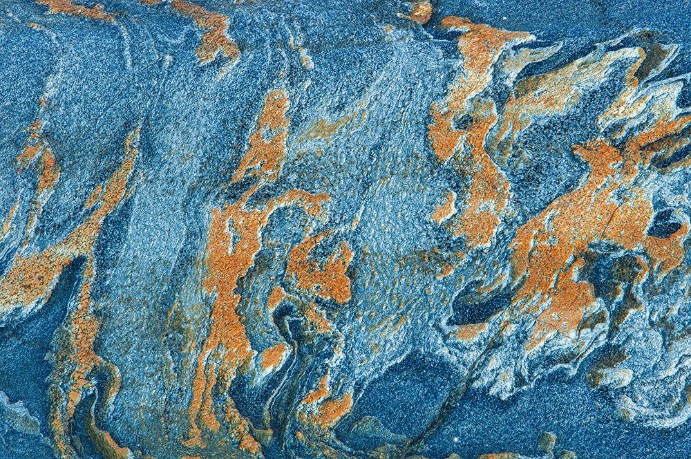 Canada-Manitoba-St Lupicin Close-up of rusted paint patterns on vintage car art print by Jaynes Gallery for $57.95 CAD