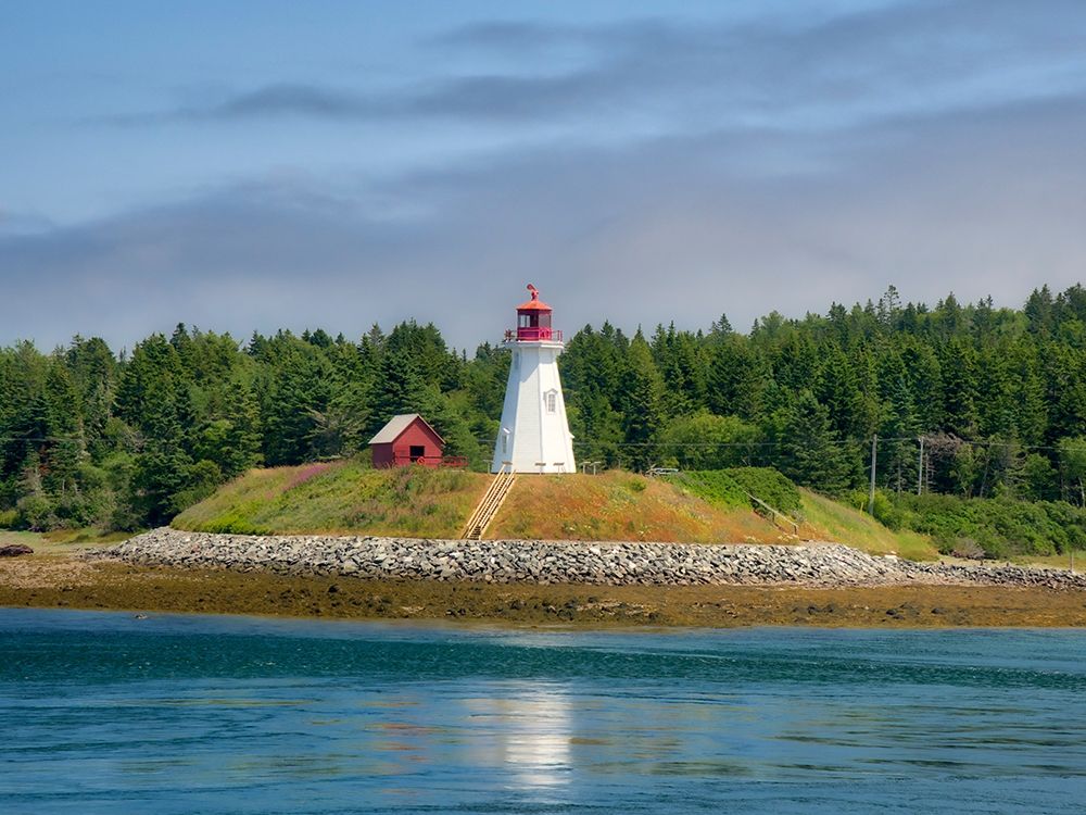 Maine-Lubec Mulholland Point Lighthouse as seen from the town of Lubec-Maine art print by Julie Eggers for $57.95 CAD