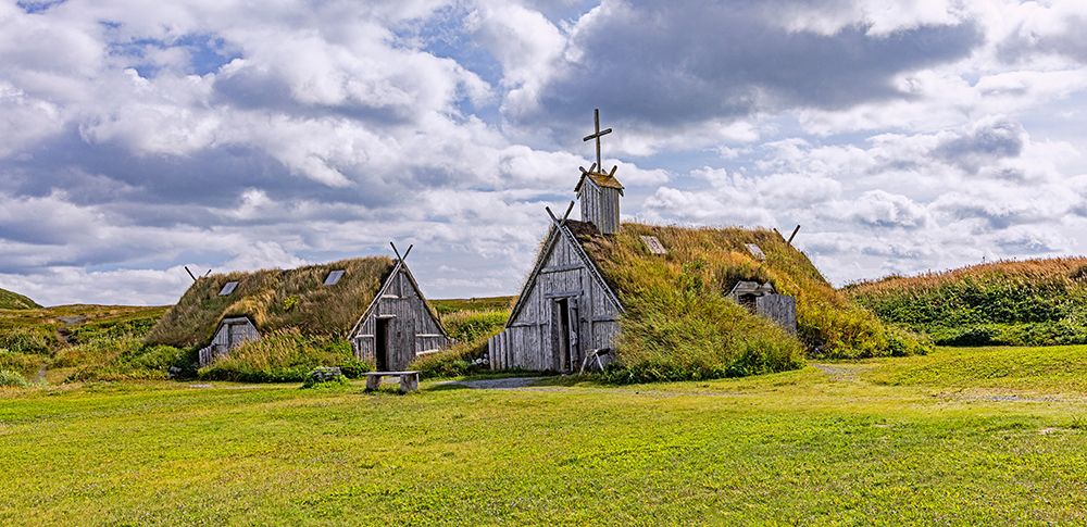 Canada, Newfoundland and Labrador. L Anse aux Meadows Historic Site, Norstead Viking Village art print by Joe Restuccia III for $57.95 CAD