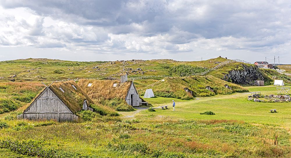 Canada, Newfoundland and Labrador. L Anse aux Meadows Historic Site, Norstead Viking Village art print by Joe Restuccia III for $57.95 CAD