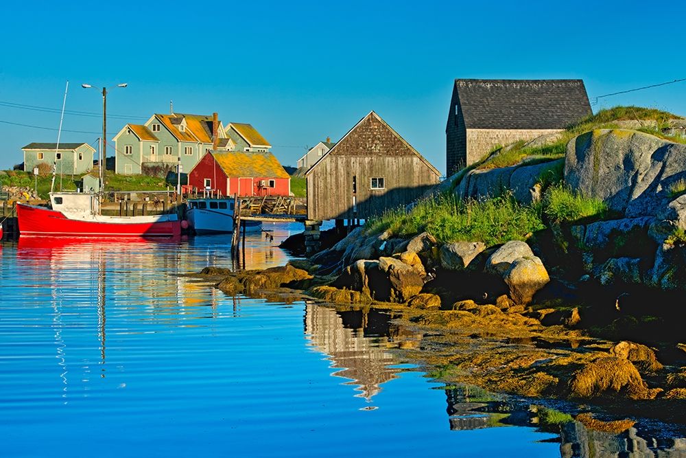 Canada-Nova Scotia-Peggys Cove Fishing boats in village harbor art print by Jaynes Gallery for $57.95 CAD