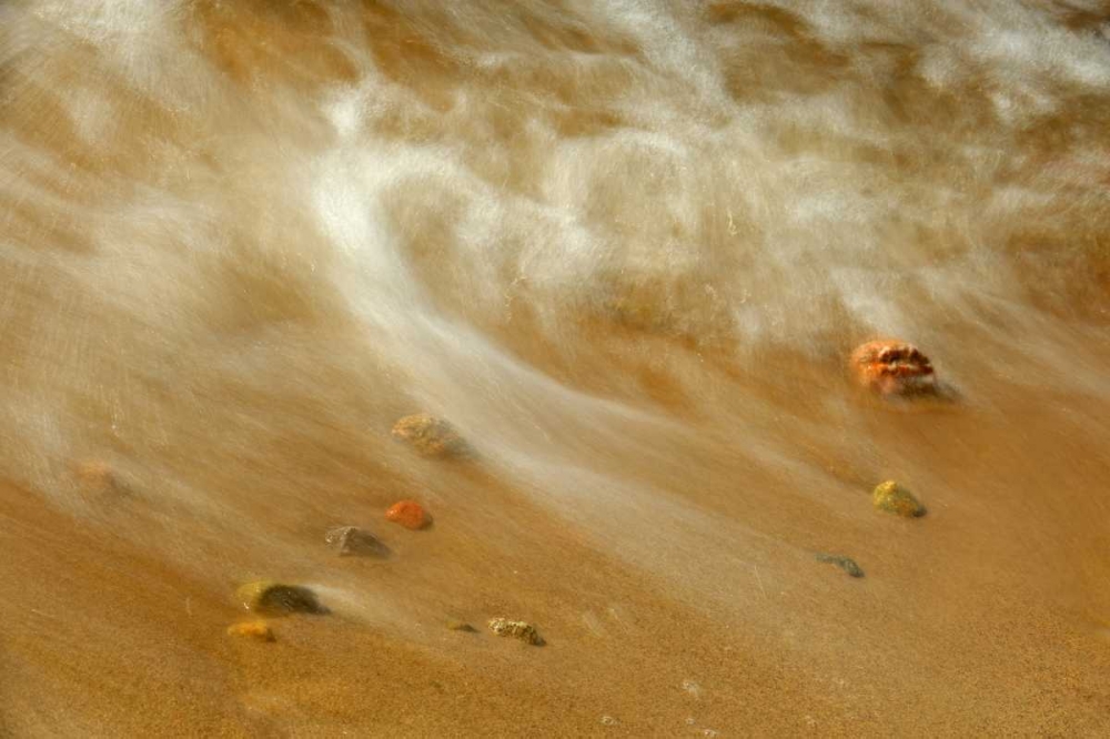 Canada, Ontario Waves crashing against pebbles art print by Mike Grandmaison for $57.95 CAD