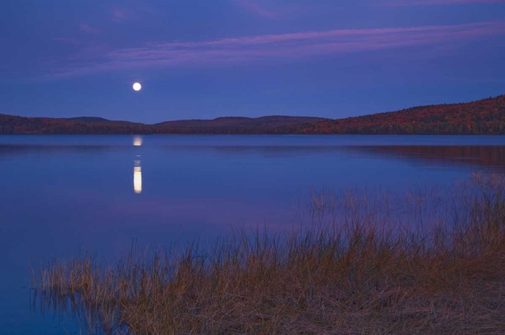 Canada, Ontario Moonrise on Lake of Two Rivers art print by Mike Grandmaison for $57.95 CAD