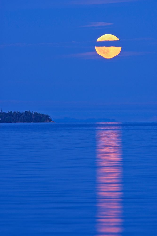 Canada-Ontario-Rossport Full moon rising over Lake Superior art print by Jaynes Gallery for $57.95 CAD