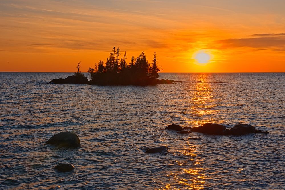 Canada-Ontario-Lake Superior Provincial Park Islands in Lake Superior at sunrise art print by Jaynes Gallery for $57.95 CAD