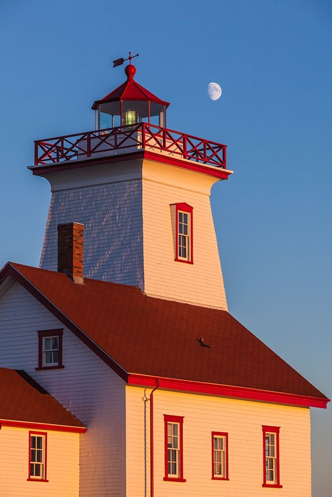 Canada-Prince Edward Island-Wood Islands-Wood Islands Lighthouse-sunset art print by Walter Bibikow for $57.95 CAD