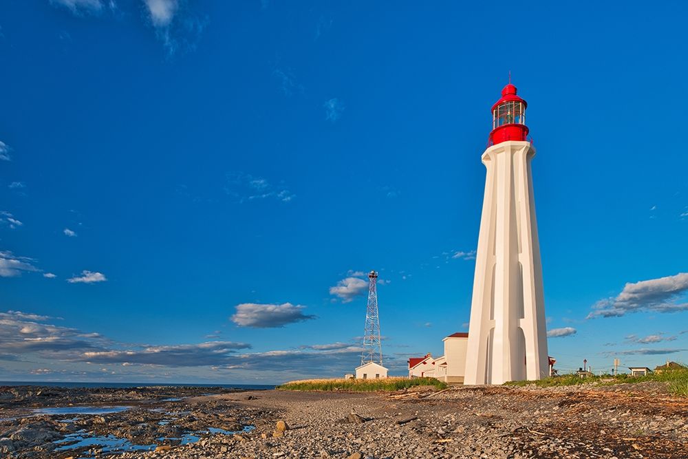 Canada-Quebec-Pointe-Au-Pere Lighthouse on shore of St Lawrence River art print by Jaynes Gallery for $57.95 CAD