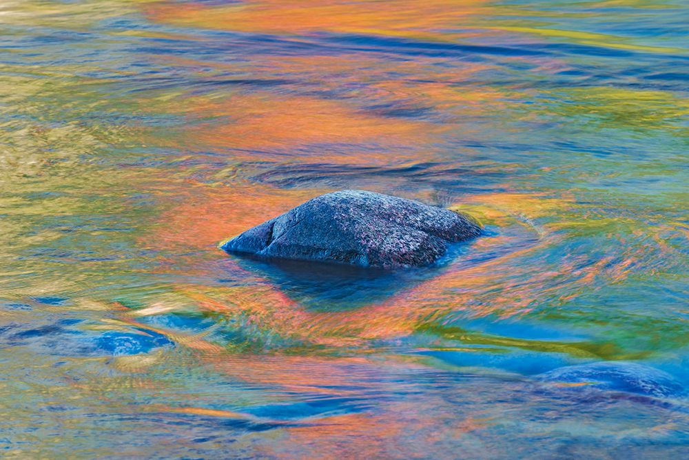 Canada-Quebec-Parc National du Fjord-du-Saguenay. Rock and reflections in Saguenay River. art print by Jaynes Gallery for $57.95 CAD