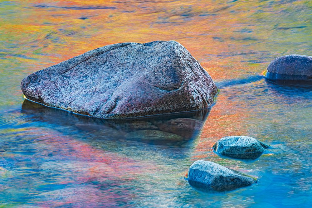 Canada-Quebec-Parc National du Fjord-du-Saguenay. Rock and reflections in Saguenay River. art print by Jaynes Gallery for $57.95 CAD