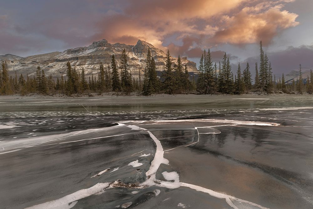 Ice Abstract, Saskatchewan River Crossing, Canada art print by John Ford for $57.95 CAD