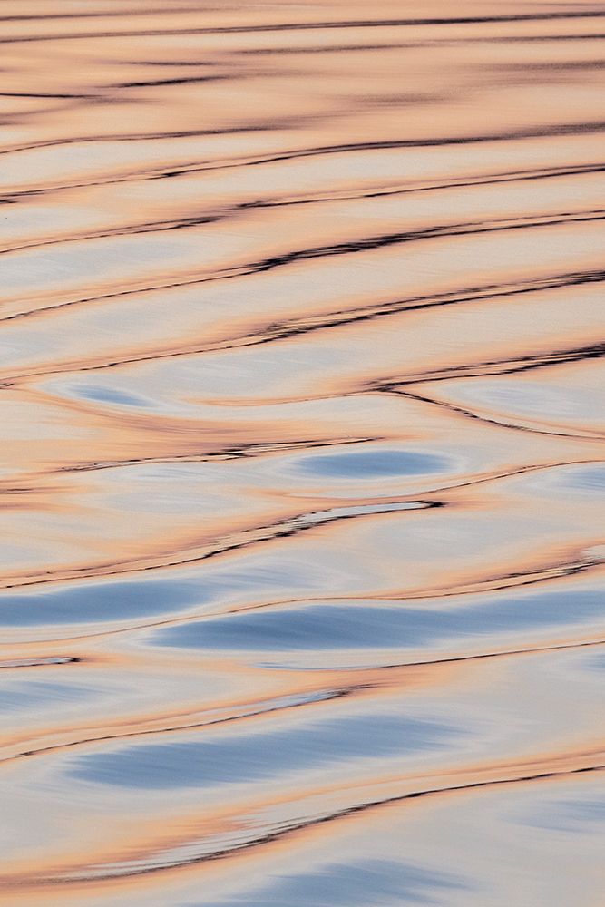 Canada, Nunavut, Northwest Passage, Bellot Strait at sunrise. Water detail reflecting dawn colors. art print by Cindy Miller Hopkins for $57.95 CAD
