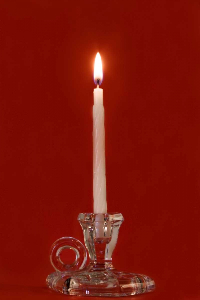 Burning candle in a glass candle holder art print by Wendy Kaveney for $57.95 CAD